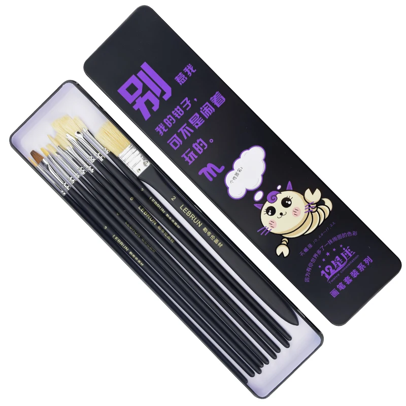

10pcs Art Paint Brush Pinceles Para Bristles Gouache Pincel Pintura Artist Gouache Painting Brush Nylon Weasel Hair Painting Set