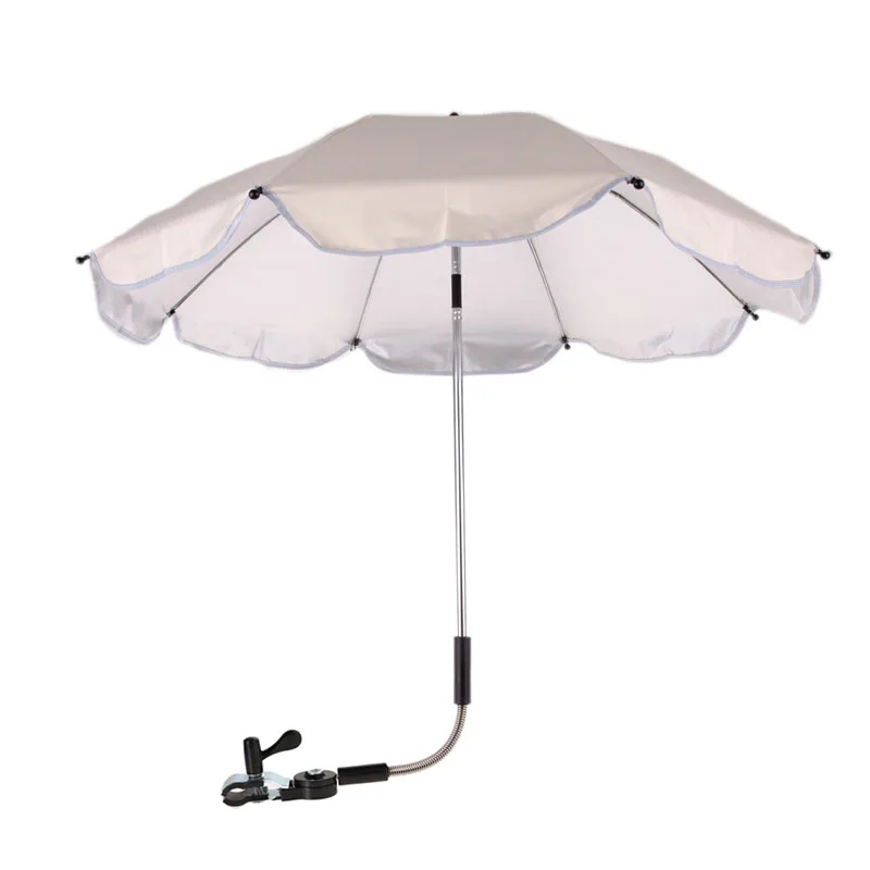 Зонт для детских колясок коляска детская коляска зонт тент капюшон для коляски Регулируемый аксессуар для коляски - Цвет: White
