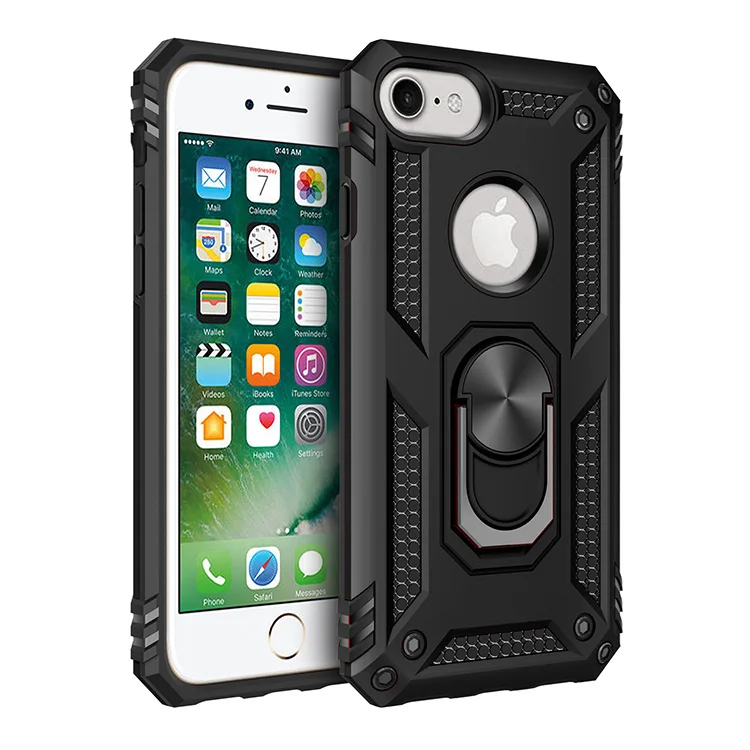 

Shock proof TPU+PC 360° Rotating Sergeant Shatter Resistant Bracket Armor Case For iPhone 6 7 8 4.7" Anti knock