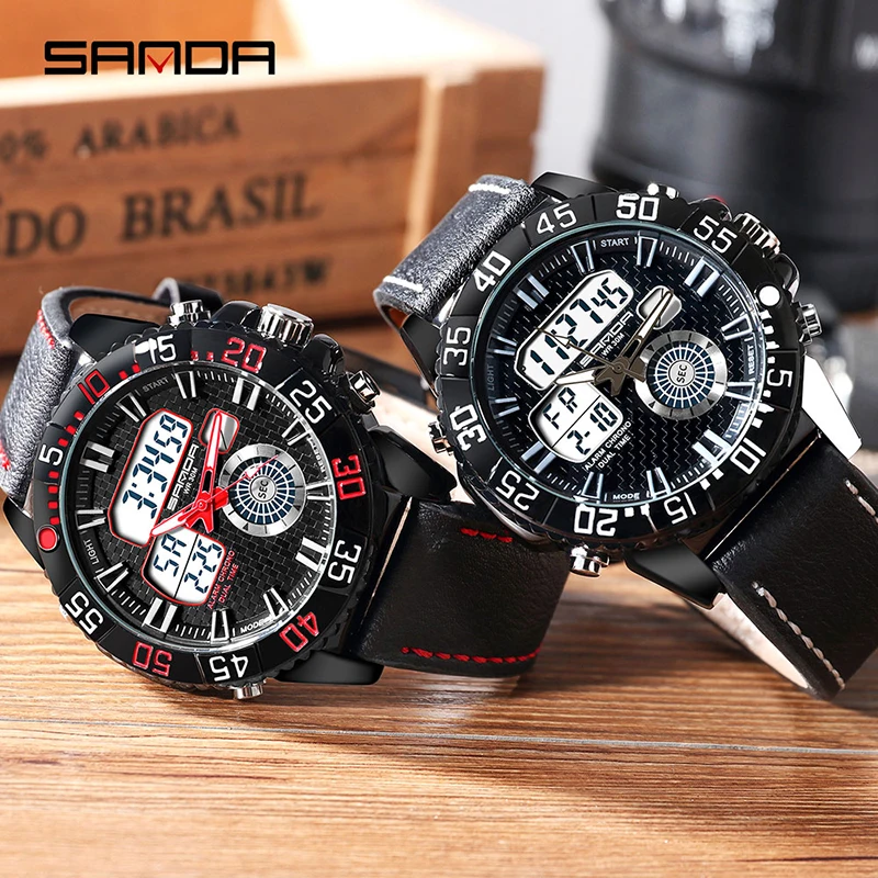 

Watches Men Waterproof Solar Power Sports Casual Watch Man Men's Wristwatches Dual Time Digital Quartz LED Clock Men relogios