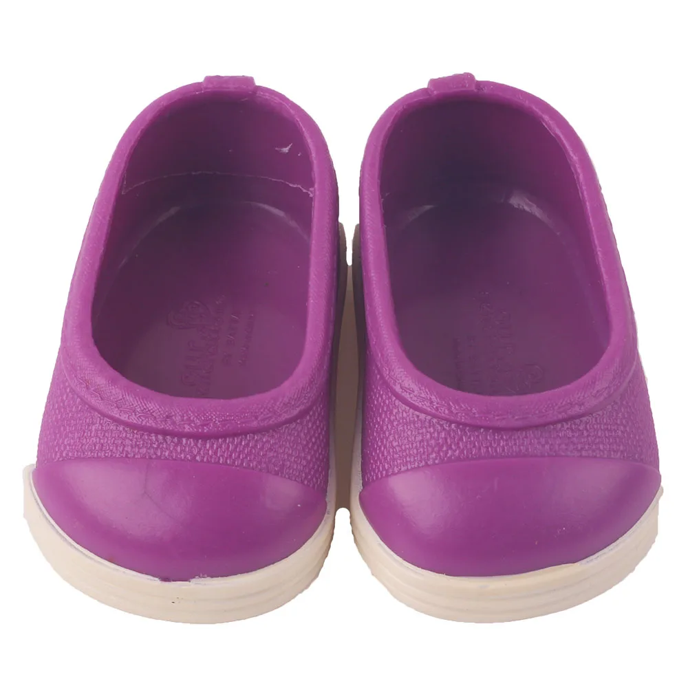 Doll Accessories Purple Rubber doll shoes for 18" inch American doll