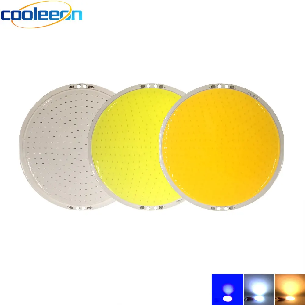 

108MM Diameter Rounded COB Chip On Board 12V 50W LED Light Bulb with Dimmer Warm Cold White Blue Lighting Color for Car Lamp DIY
