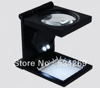 

10X Three Fold Fabric Magnifiers with Light and Ticks