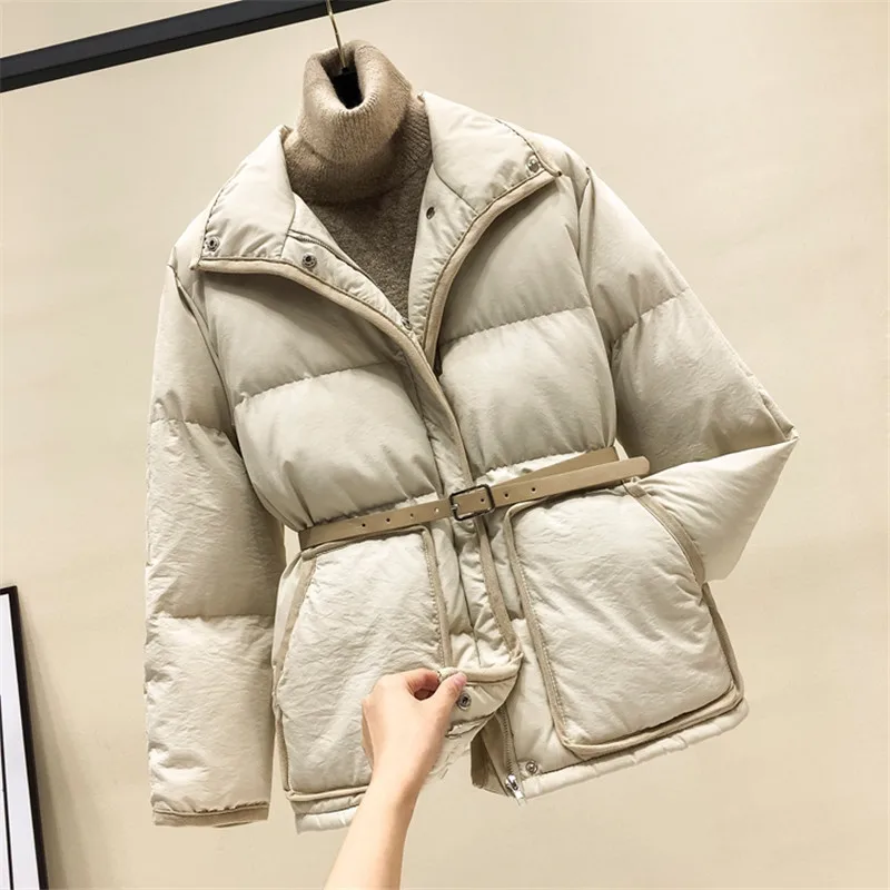 Женская короткая стеганая куртка YY277 Повседневная Свободная хлопковая верхняя