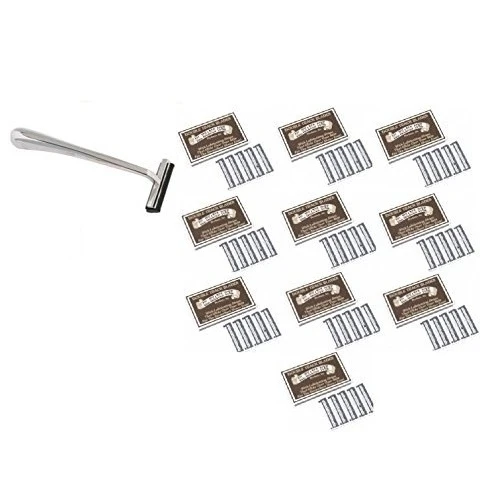 Trac II Chrome Handle + Colonel Ichabod Conk Trac II Razor Blades 10 ct. (Pack of 10)