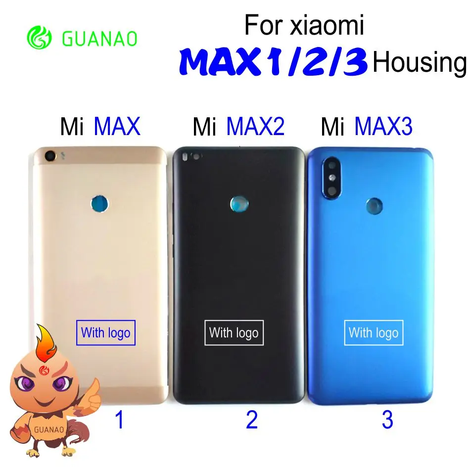 

For Xiao mi max max2 max3 Battery Cover Rear Door Back Housing Case Replacement Snapdragon mi max max2 max3 Battery Cover