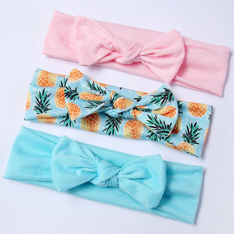 

3pcs/Set Baby Girl Headband Ribbon Elastic Headdress Kids Hair Band Newborn Bow