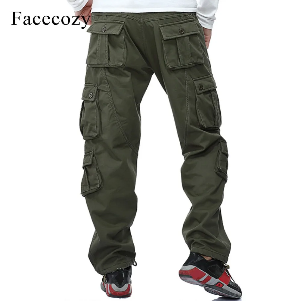 Facecozy мужские брюки карго с несколькими карманами на зиму 2019 уличные флисовые