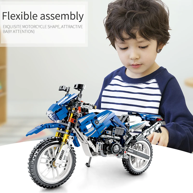 799 PCS Technic block Motorcycle Model Building Bricks Sets Compatible With LegoINGly vehicle Toys for Children Gift