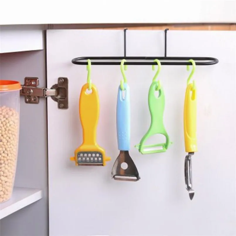 

Zero 2017 Kitchen hanging trash rack Hanging Kitchen Cabinet Door Trash Rack Towel Storage Garbage Rag Bags Holder 170511
