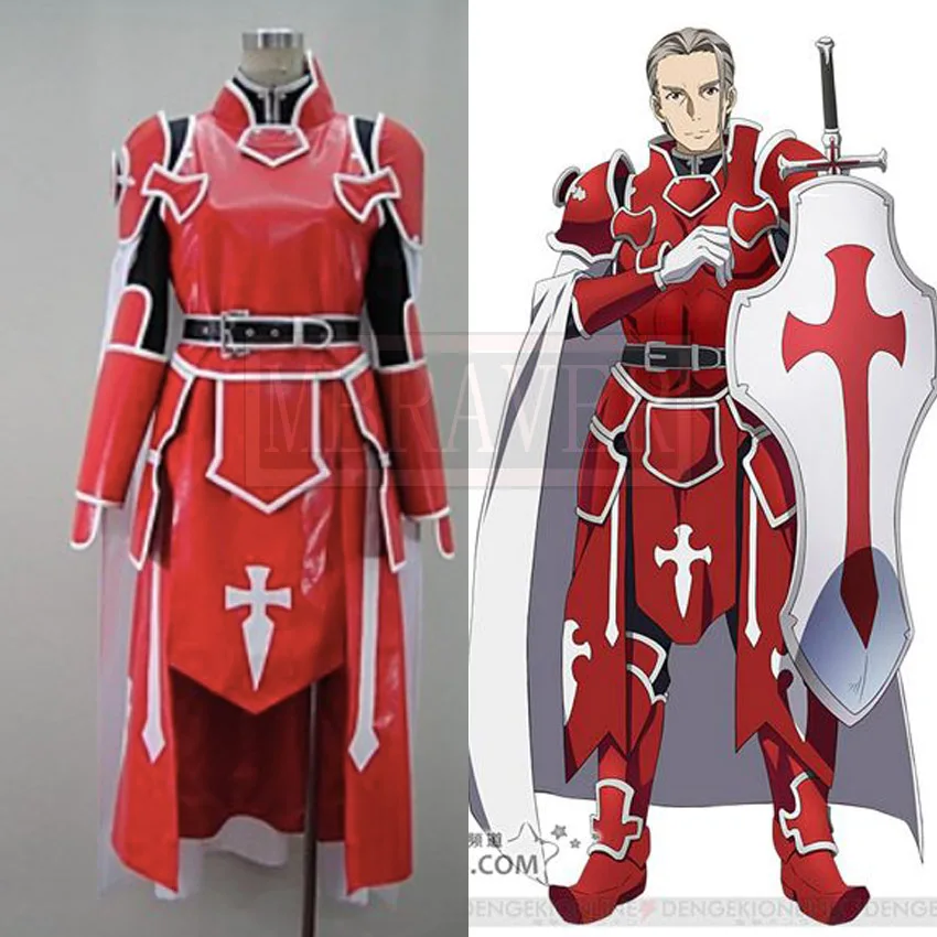 Sword Art Online Knights of the Blood Oath Heathcliff Cosplay Costume