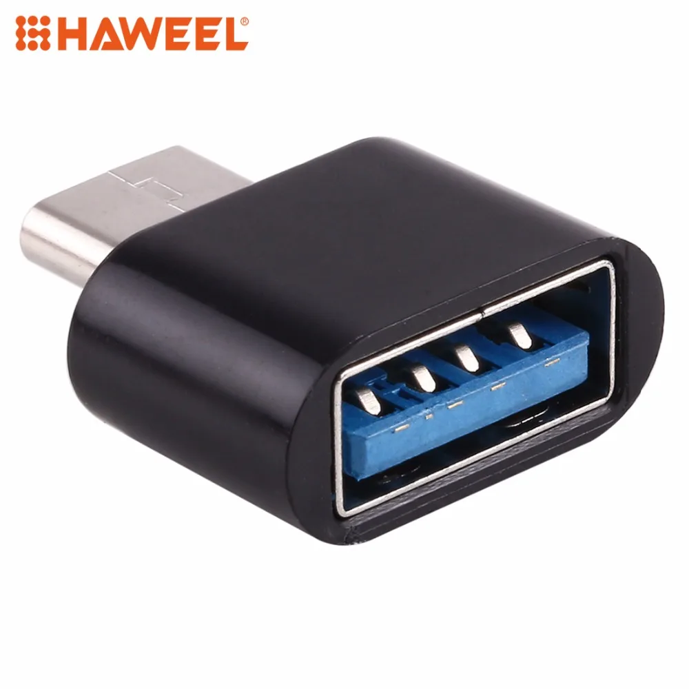 

HAWEEL Plastic USB Type-C Male to USB 2.0 Female OTG Data Transmission Charging Adapter For Galaxy S8 & S8 + / LG G6 Other Phone