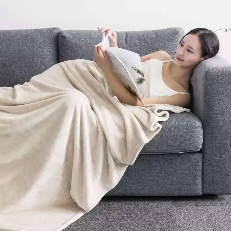 style 2 Xiaomi теплое антибактериальное одеяло Фланелевое антистатическое многофункциональное мягкое удобное 180 см 200 см для дома и офиса - Цвет: style 2