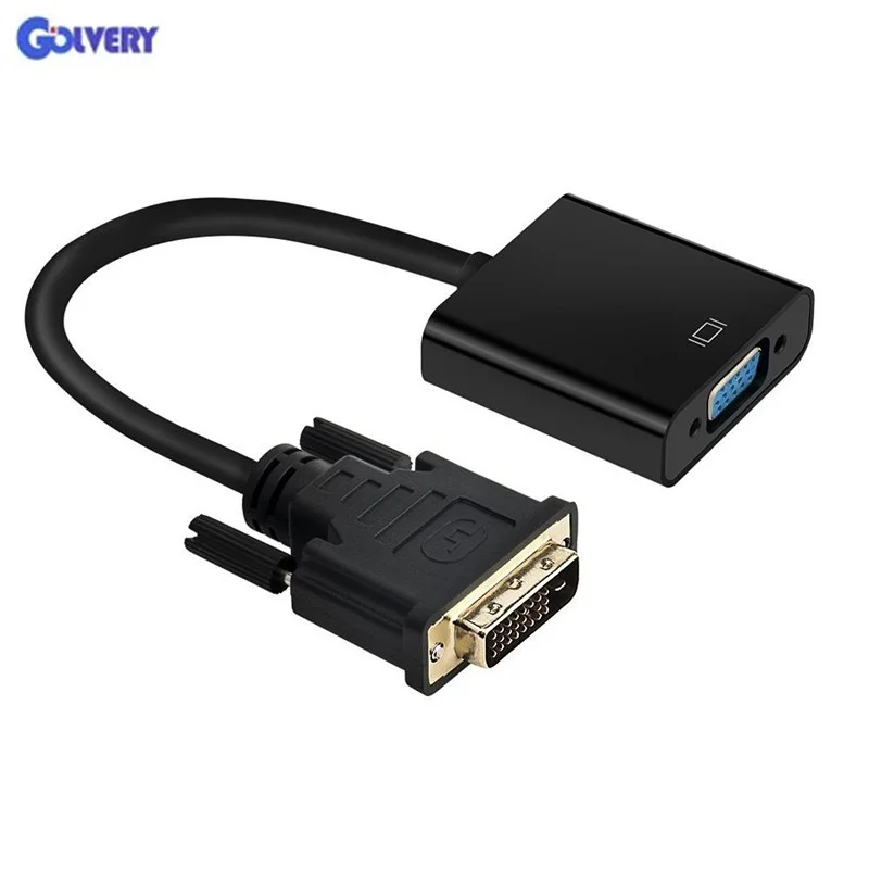 

DVI to VGA Adapter for Monitor PC, Active 1080P DVI-D 24+1 to VGA Video Cable Converter(M/F, One-Way Transmission)
