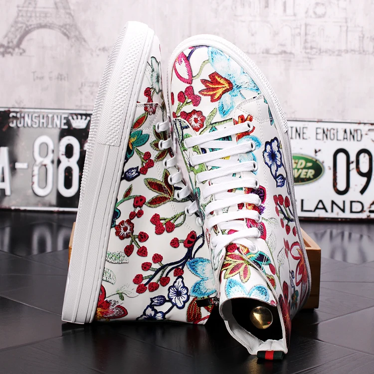 02 Hauts Mariage Appartements Mocassins Marque 2019 Chaussures Sociale 01 Sapato La Sommets Mode Luxe De Masculino Occasionnels Hommes Britannique Fleurs À pFqRWOA