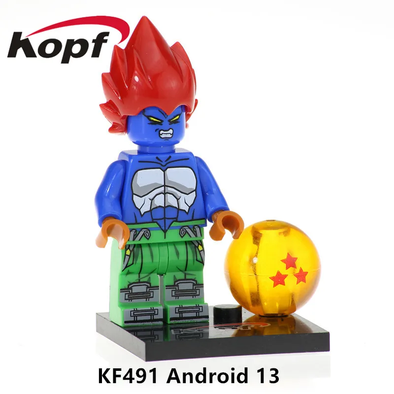 KF525 один строительные блоки Сон Гоку Золотой Freze uuub хит Vogeta Dragon Ball Z фигурки Модель кирпичики для детей подарок игрушки - Цвет: KF491 Without Box