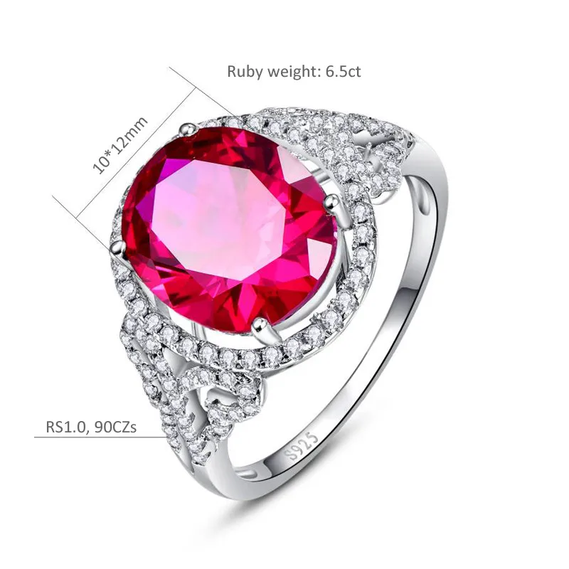 BONLAVIE Новое поступление 925 стерлингового серебра розовый Красный Овальный голубь женские кольца женское кольцо Размер 6 7 8 9 модный бренд рубин ювелирные изделия