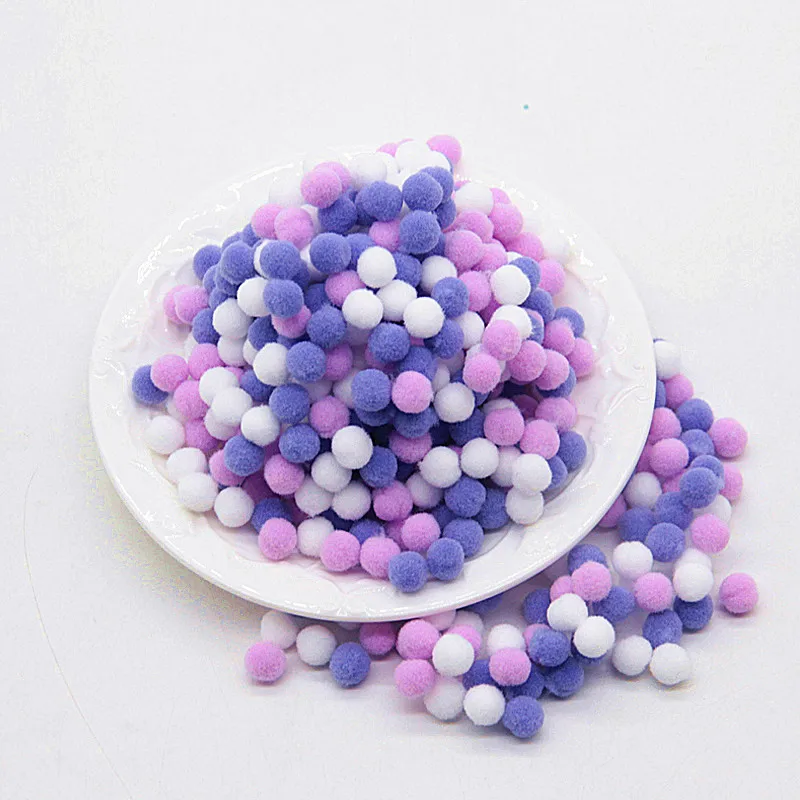 Pompom 8mm Multi Color Mini Pompon Balls DIY for Kids Toys Pompones Manualidades Garment Sewing Home Wedding Craft Supplies 20g