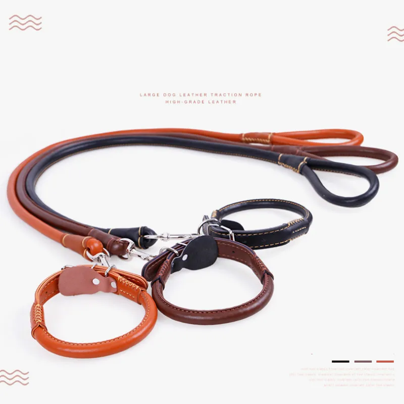 Ошейник для собаки поводок для собаки кожаный поводок супер тяга большая собака скрывает Тяговый поводок и ошейник для собаки воротник Перро чихуахуа