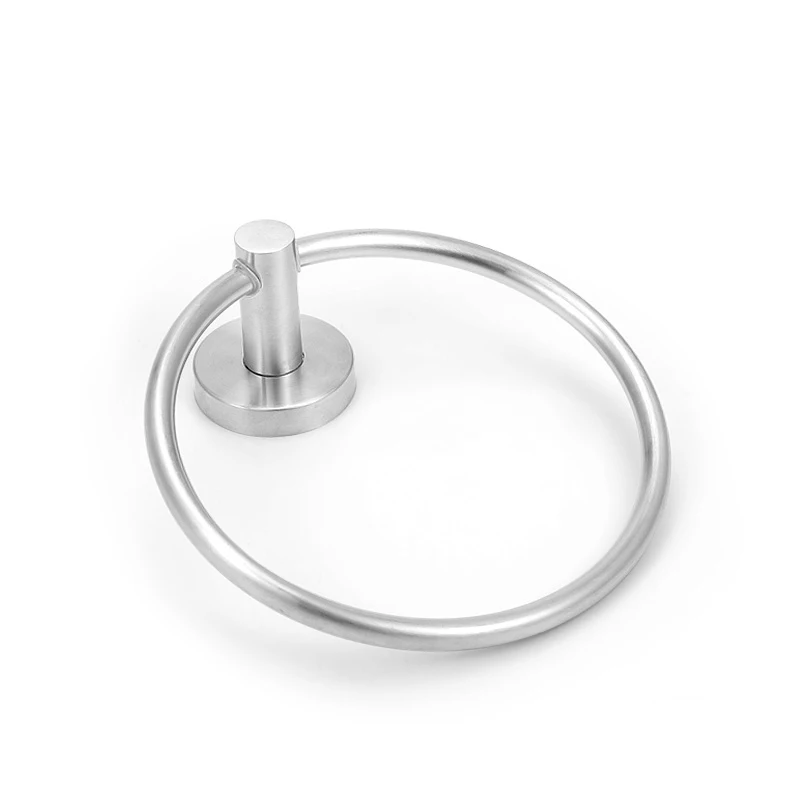 Billige Edelstahl wand halterung handtuch ring bad lagerung zubehör Runde handtuch halter Bad Handtuch Rack Aufhänger