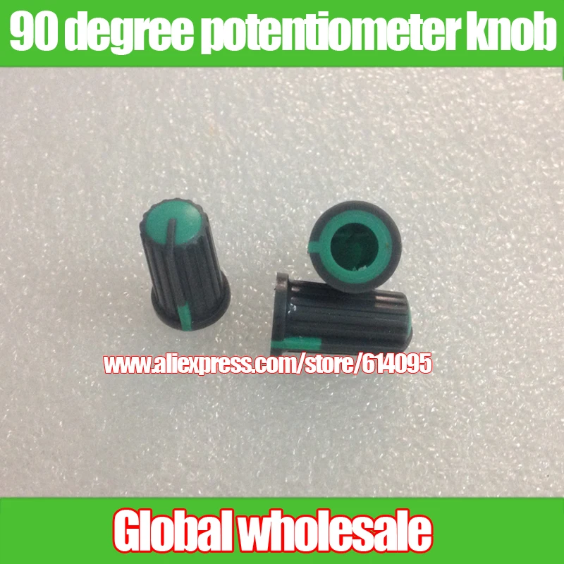 

10pcs Green 90 degree half-axis potentiometer knob cap / Mixer Console Light station DJ Playing discs knob cap