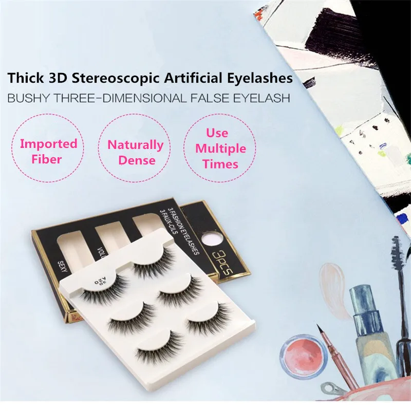 

AMAOLASH Lashes 3D A20 Silk Naturally False Eyelashes Volume Soft Long Lashes Luxury Three boxes Hand Made High Volume New