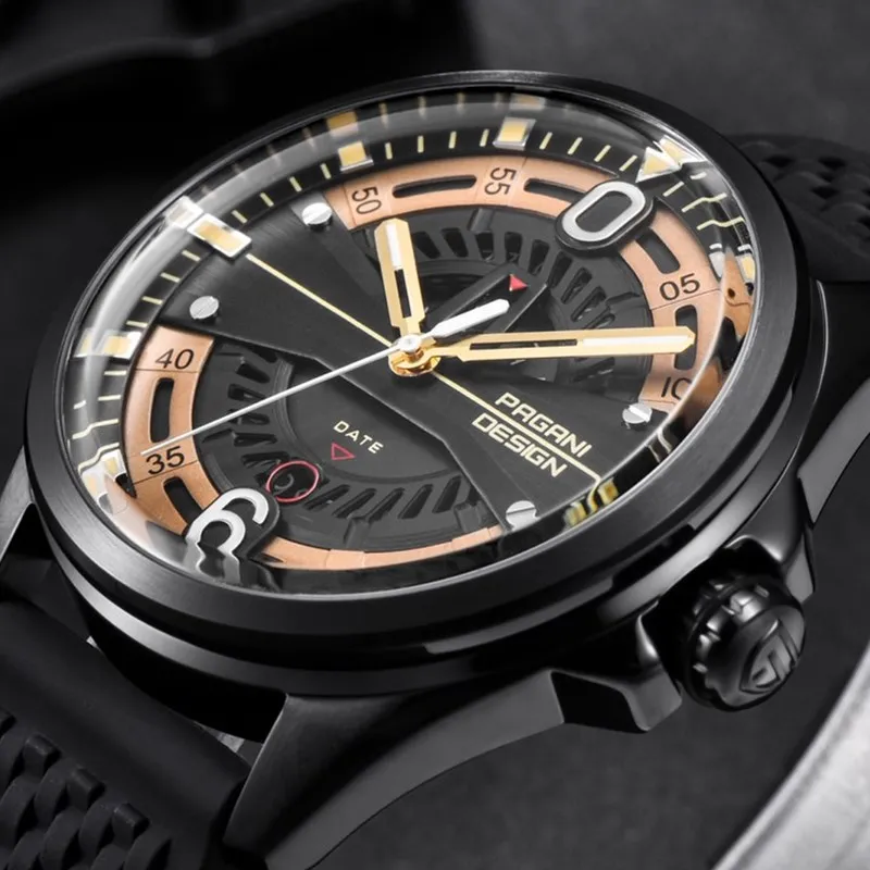 

New PAGANI DESIGN Brand Luxury Fashion Men Watch Waterproof Quartz Sport Hollow Calendar Watches Relogio Masculino Dropshipping
