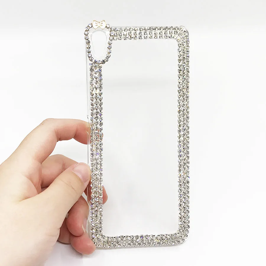 

Diamond Rhinestone Phone Cases For Sony Xperia XA F3111 F3113 F3115 3D Fashion Hard Plastic Back Cover For Sony Xperia XA Fundas