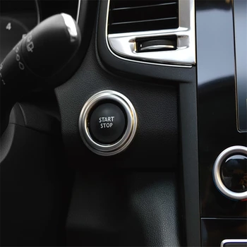 

WELKINRY For Renault Koleos 2016 2017 2018 Samsung QM6 stainless steel engine start stop Keyless Start System button ring trim