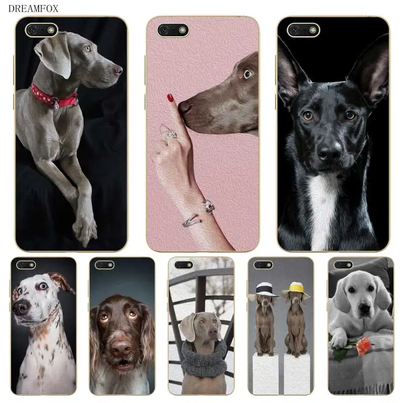 N464 Weimaraner Cute Soft TPU Silicone Case Cover For Huawei Honor 6A 6C 6X 7A 7C 7S 7X 8 Lite Pro |