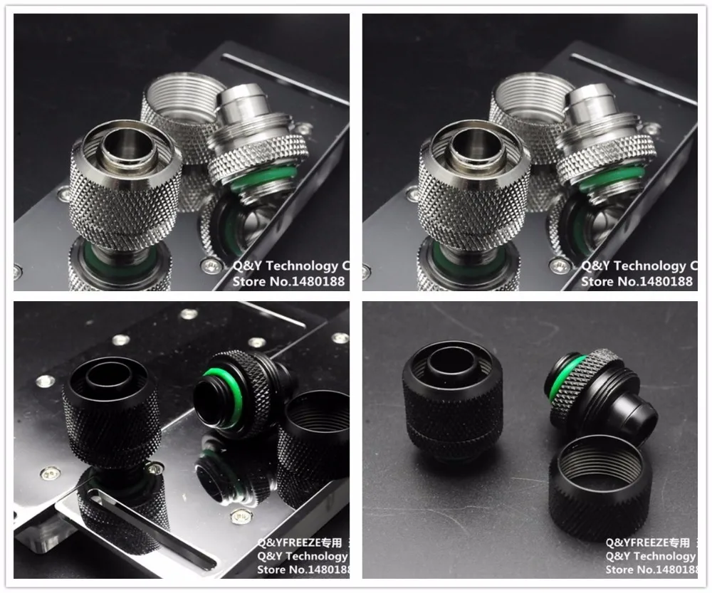 4pcs FREEZEMOD water cooling fittings G1/4'' external thread for 10