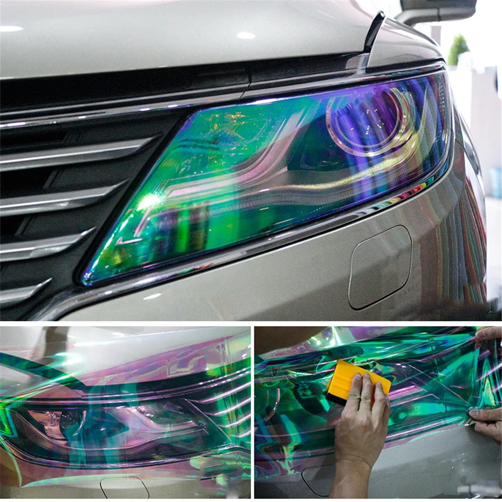 

30cm x 200cm Auto Car Light Headlight Taillight Tint styling waterproof Vinyl Film Protective Sticker