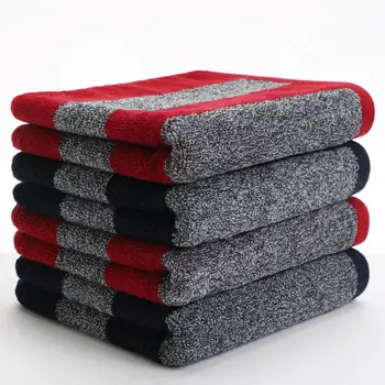 

Cotton Face Towel Stripe Pattern Red Dark Blue Hair Body Shower Sports Towel Bathroom Accessories Soft Water Absorbent 33*76cm