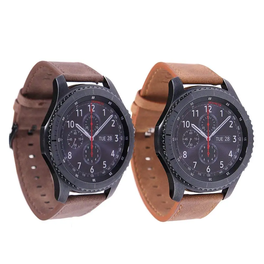 Ремешок кожаный для Samsung Galaxy Watch 3 Band классический сменный Браслет Huawei 3/Pro GT 2 22 мм 45