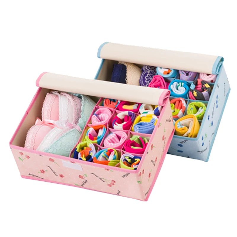 

Washable Bra Underwear Clothes Organizer Closet Organizer Wardrobe Drawer Divider Household Fabric Socks 13 Grid Storage Box
