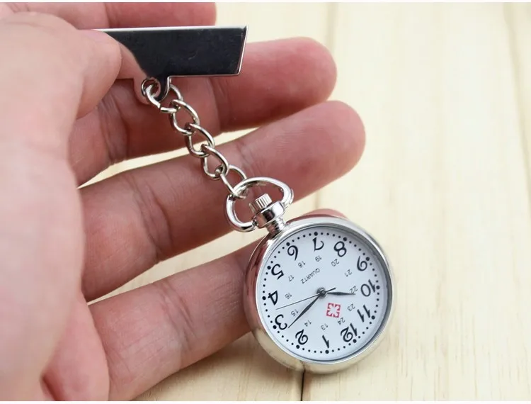 

New nurse key ring hanging watch senior large dial clear literal necklace watch children pocket watch male and female students