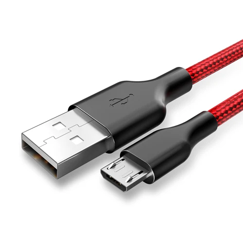 Micro USB кабель для быстрой зарядки 1 м 2 м для Xiaomi USB кабель для передачи данных для samsung/huawei Micro usb Android кабели для мобильных телефонов - Цвет: Красный