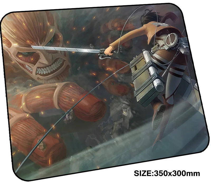 

attack on titan pad mouse computador gamer mause pad 350x300mm padmouse hot sales mousepad ergonomic gadget cute office mats