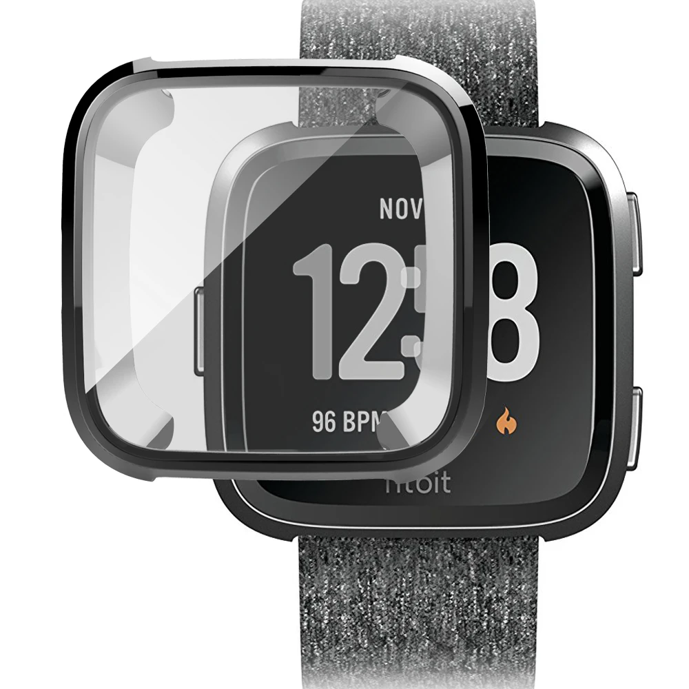 

High Quality Soft Watch Protective Bumper Frame Case For Fitbit Versa Watch Case Cover Plated TPU Full Around Case Accessories