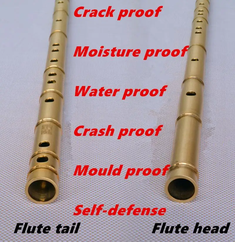 Латунная металлическая флейта Dizi F замок для шкафов Flauta утолщаются латунная китайская флейта Профессиональный музыкальный инструмент Flauta оружие для самообороны