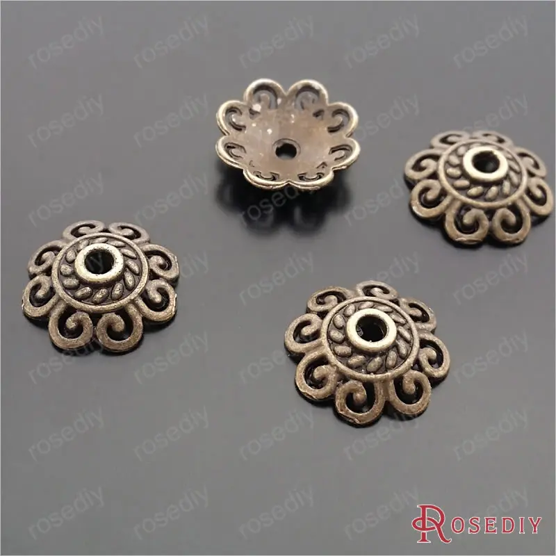 

Wholesale 12mm Antique Bronze Plated Flower Zinc Alloy Bead Caps Diy Jewelry Findings Accessories 100 pieces(JM7218)