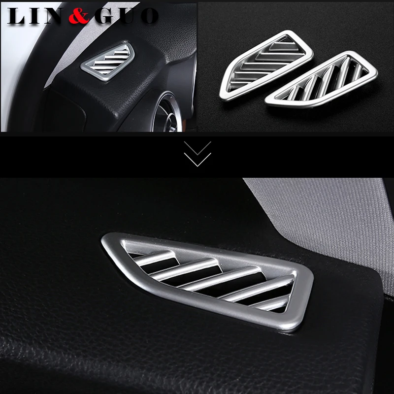 

2pcs Car styling Dashboard Air Conditioning Vent Outlet Frame Cover Trim hub caps For Alfa Romeo Stelvio 2017 Car Accessories
