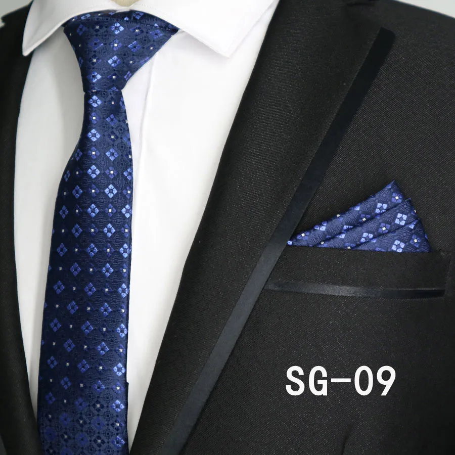 27 цветов, 6 см, обтягивающие мужские полиэфирные шелковые галстуки, карманный квадратный набор в горошек, узкий галстук наборы с платком, Мужская Свадебная деловая вечеринка
