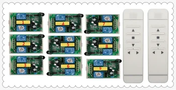 

AC220V 433mhz intelligent digital RF wireless remote control switch system for projection screen/garage door/blinds 9*Receiver