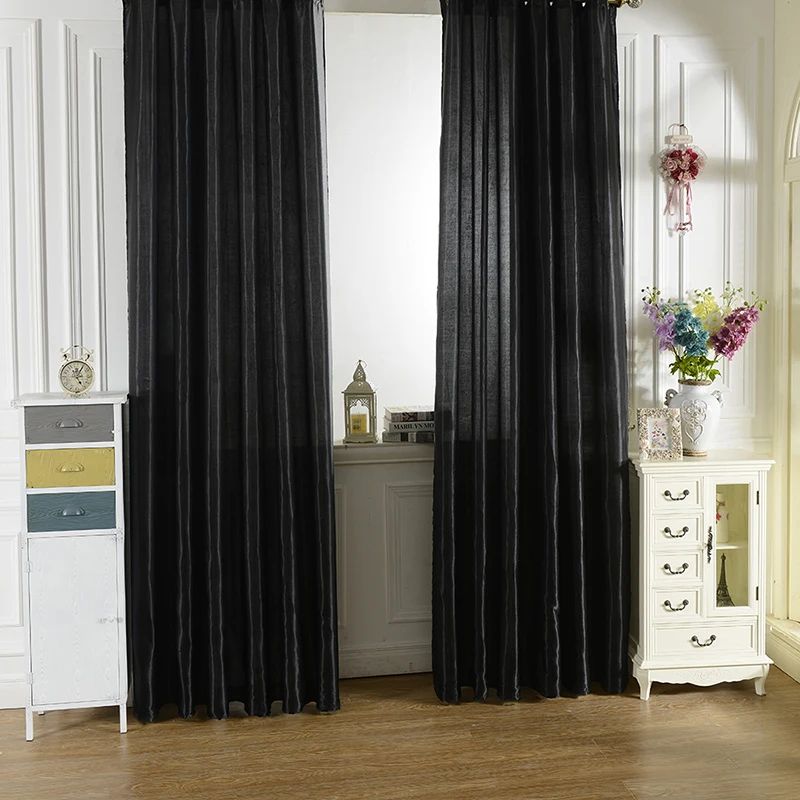 Hot Sale 100 x 200cm Rod Pocket Top Solid Color Satin Curtain Panel Window Curtains40