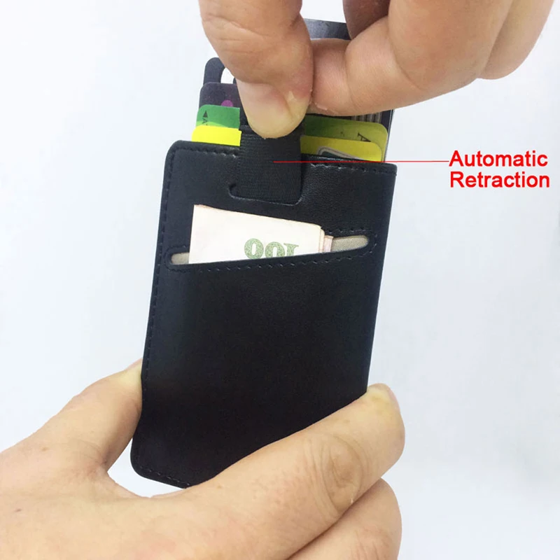 

Pulled Design Men Slim Wallet Rfid Protection Credit Card Holder Mini Portable ID Card Holder Money Short Women Purse