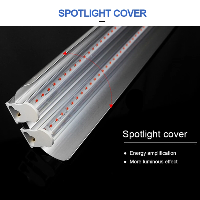  4pcs Indoor LED Grow Light Strips 100W Phyto Lamp For Plants Full Spectrum Fitolampy Grow Tent T5 L - 4000093363748