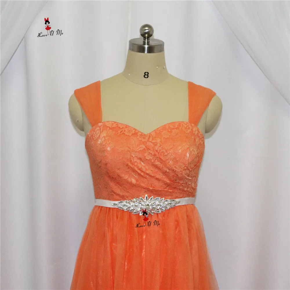 Vestidos Madrinha de Casamento длинные элегантные платья подружки невесты оранжевая кружевная свадебная одежда для гостей праздничный Выпускной, изготовленный на заказ тюль
