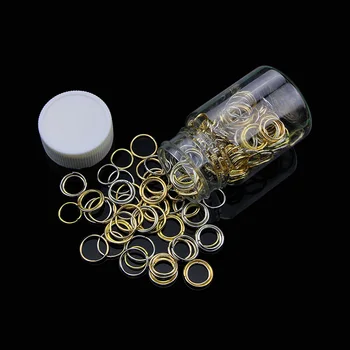 

180 Pcs/Set Silver Gold Personality Dreadlock Bead Cuff Clip Fashion Simple Round Circle Hair Braided Ring Braid Hoop Circle