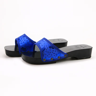 2016 Summer women Sandals Japanese Clogs Geta Wooden Slippers Cosplay Women Bench Geta Flat Heel 